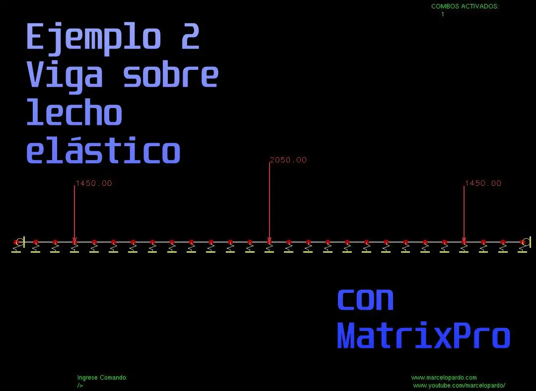 Lee más sobre el artículo Ejemplo 2 – Resolución de viga sobre lecho elástico con MatrixPro