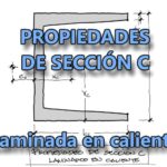 Propiedades de sección de perfil metálico C laminado en caliente