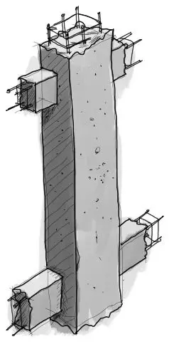 columna de hormigón armado